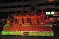 Wax Castle Festival is held annually at the end of the Buddhist Lent. The event are